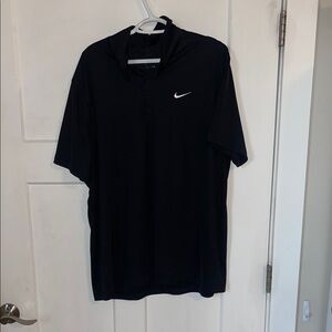 Nike Men's Dark Polo Shirt with White Logo